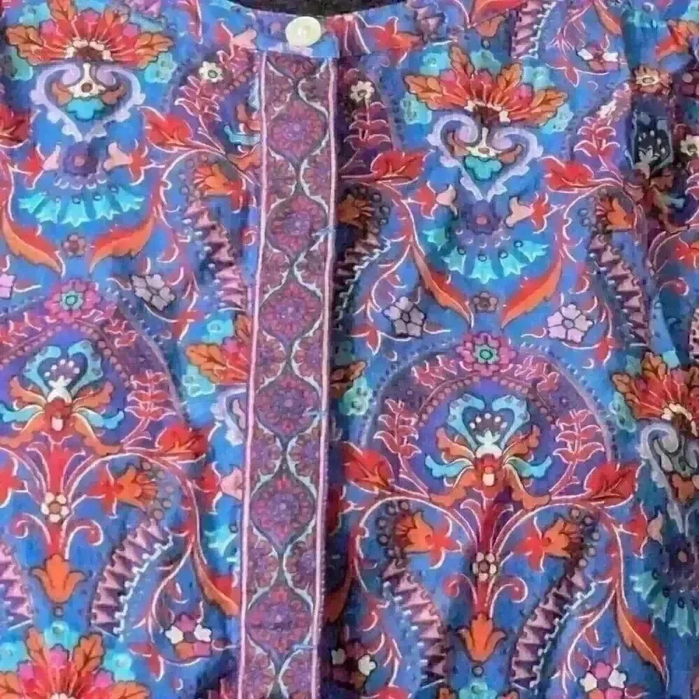 Ann Taylor Loft Boho Style Long Sleeve Blouse -Size S- Light Airy Office wear